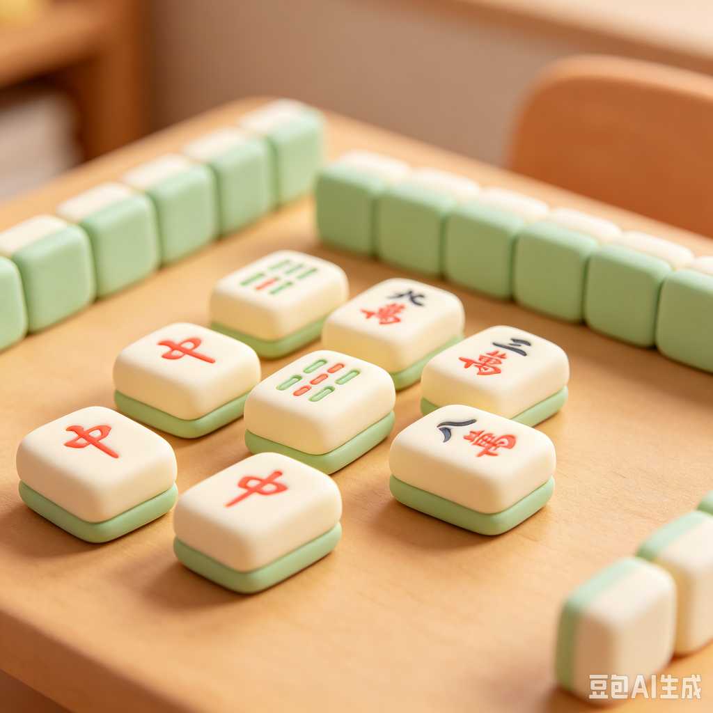 glossy mahjong tiles